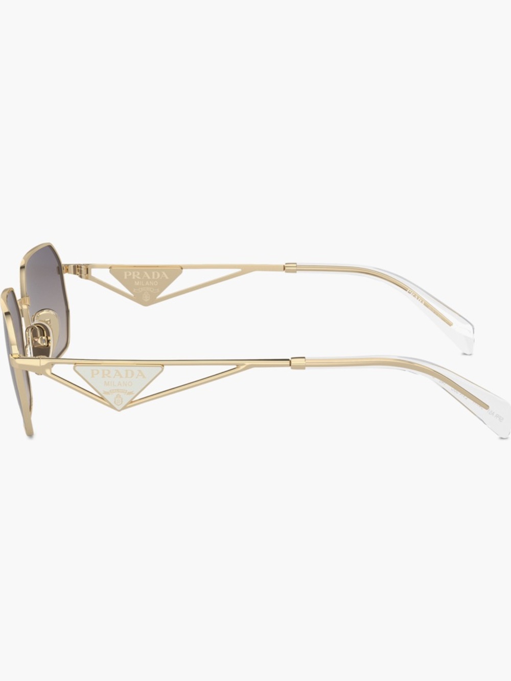 Prada 58mm Rectangular Sunglasses - BLUE MIRROR/ GOLD - Picture 2 of 12